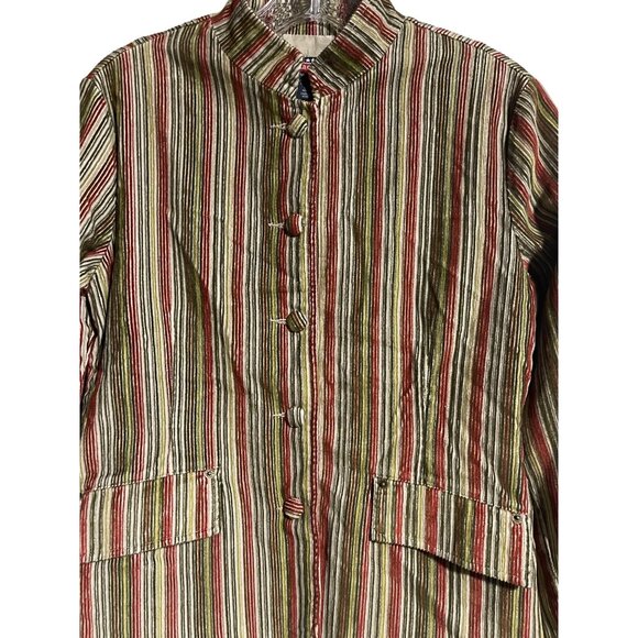 Mac & Jac Womens Striped Corduroy Button Up Blazer Jacket Size 4 Multicolor - Picture 5 of 8